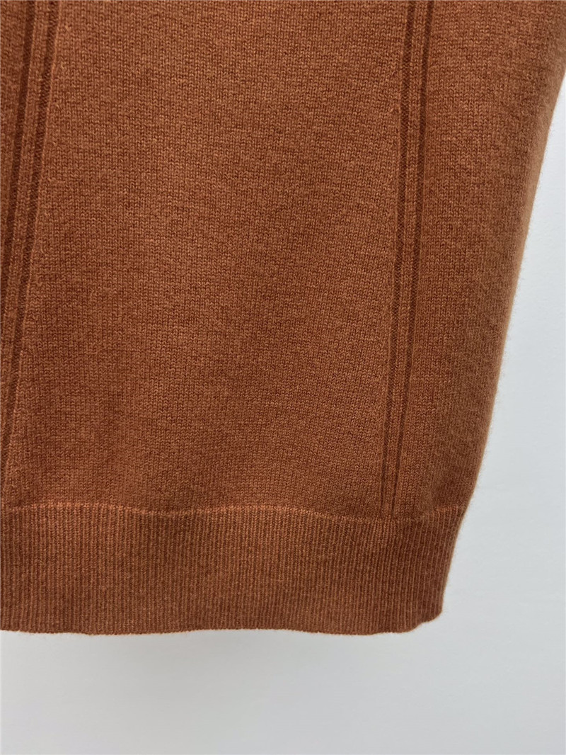 Ch**el lapel zipper cashmere vest replicas clothes