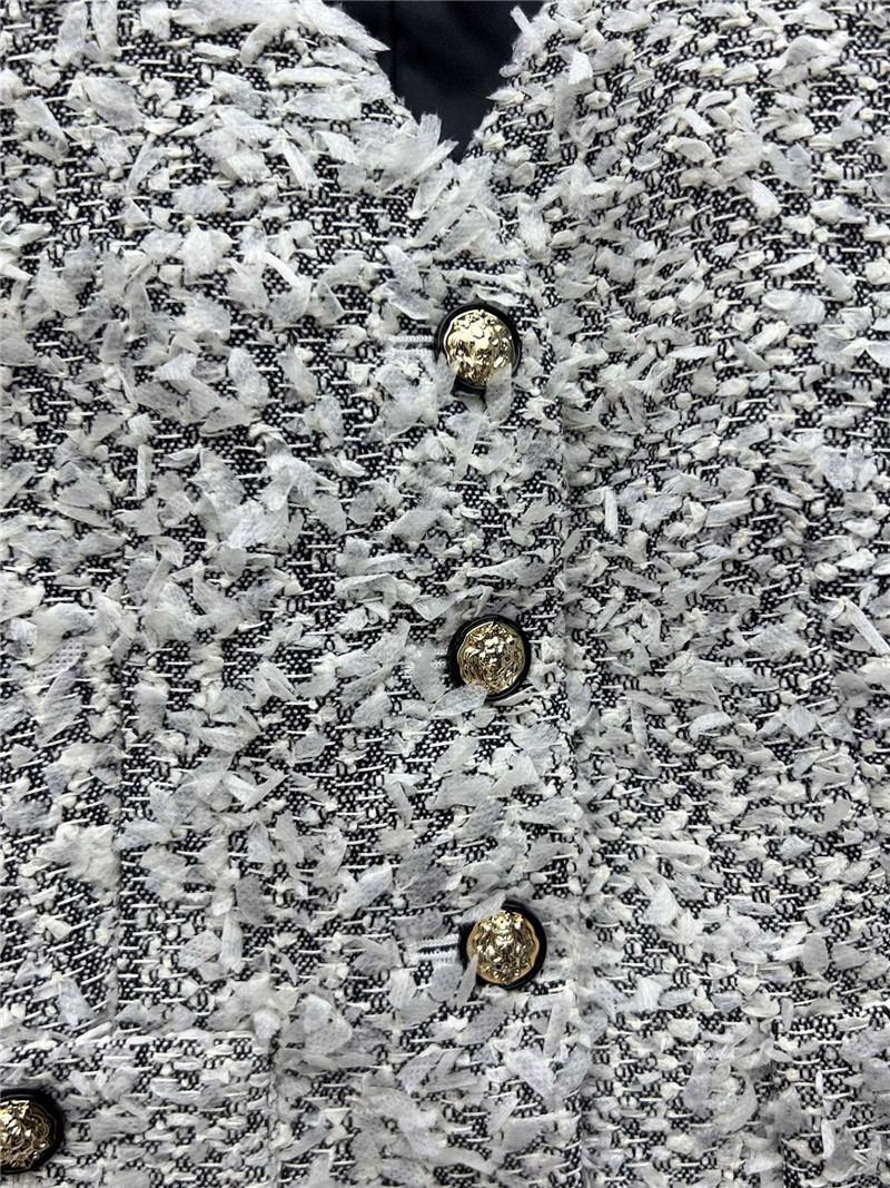 Ch**el grey v-neck tweed vest