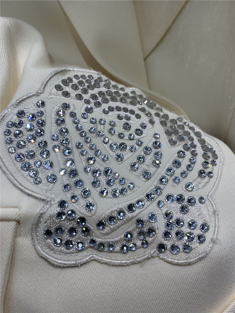 Va1e*ntin0 flower embroidery rhinestone suit replica d&g clothing