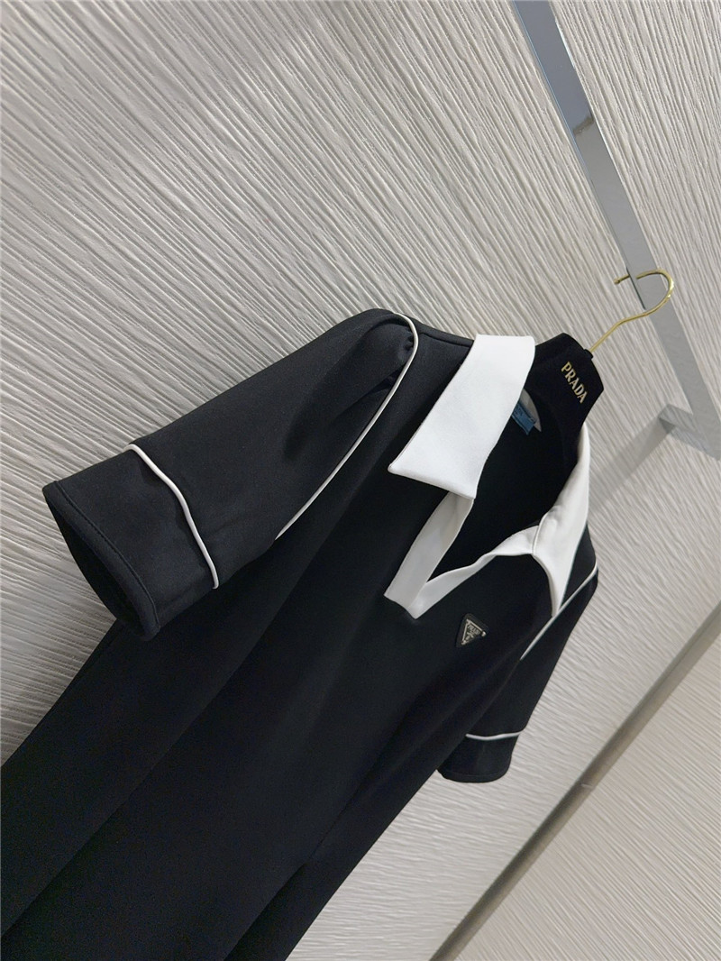 Pra*a open collar polo dress replica designer clothes