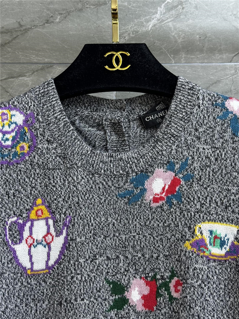 Ch**el teapot floral short sleeve replica d&g clothing