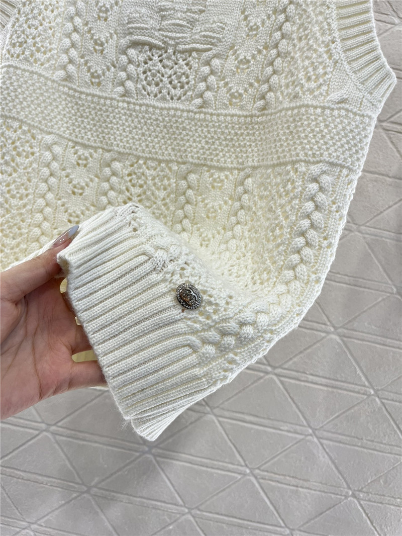 Ch**el crochet knitted vest replica designer clothes