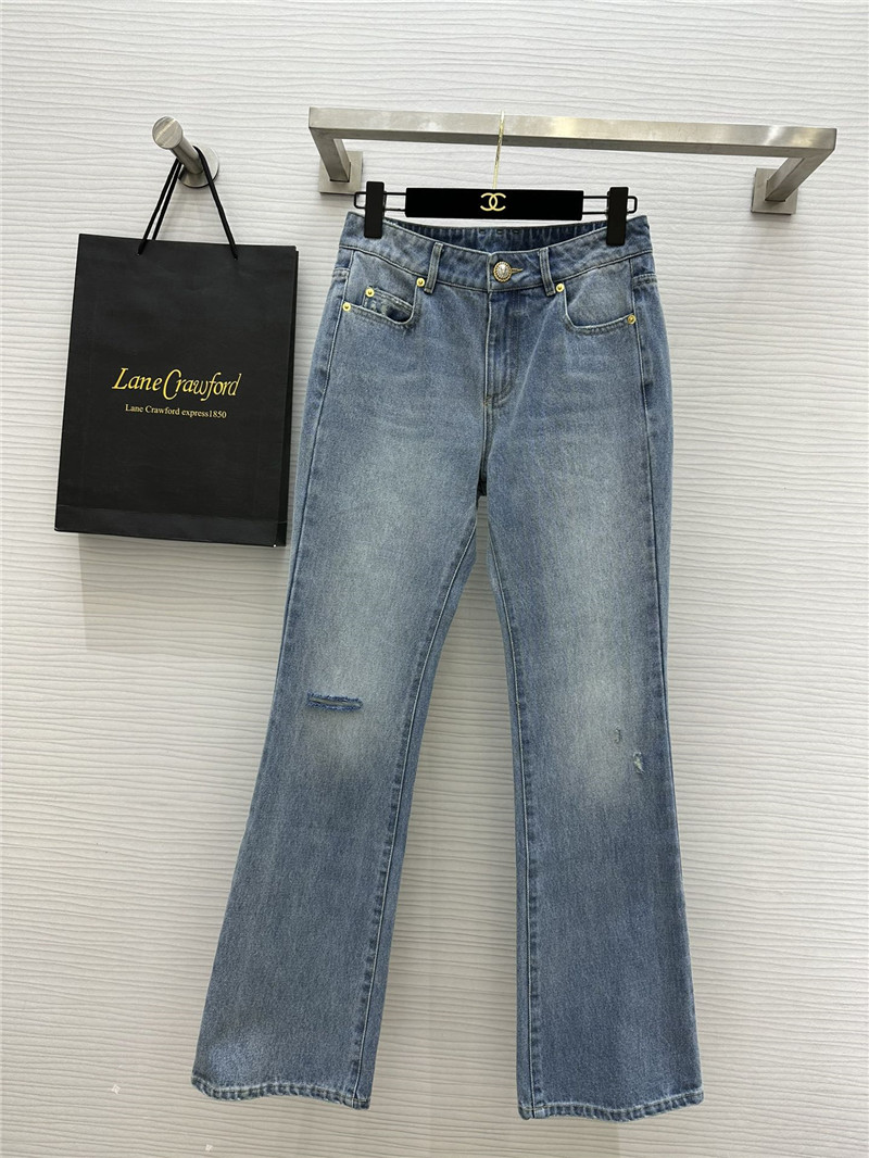 Balmain frayed hem ripped jeans replica clothes