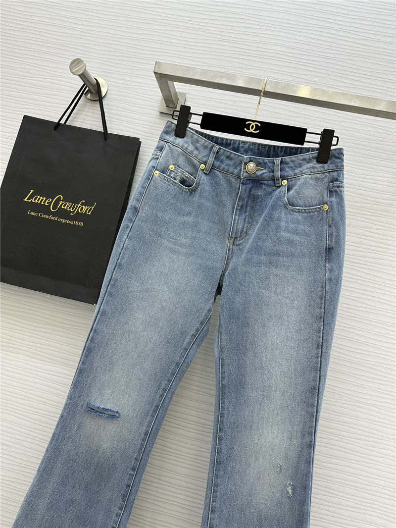 Balmain frayed hem ripped jeans replica clothes