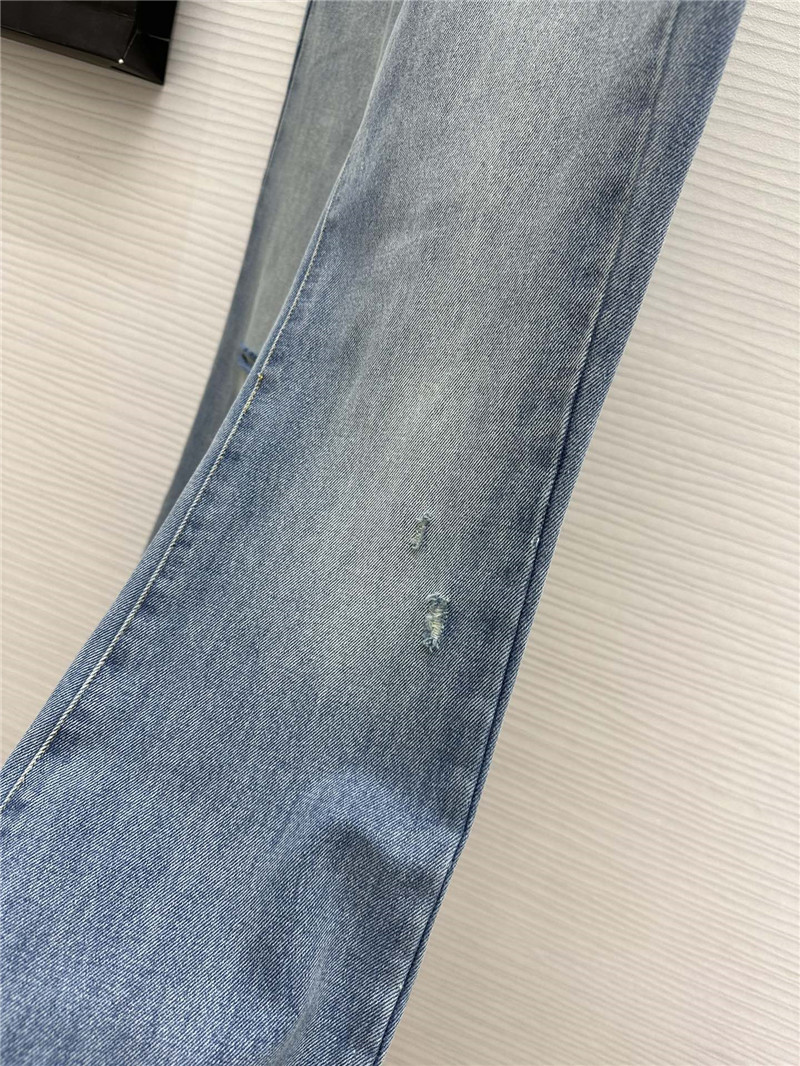 Balmain frayed hem ripped jeans replica clothes