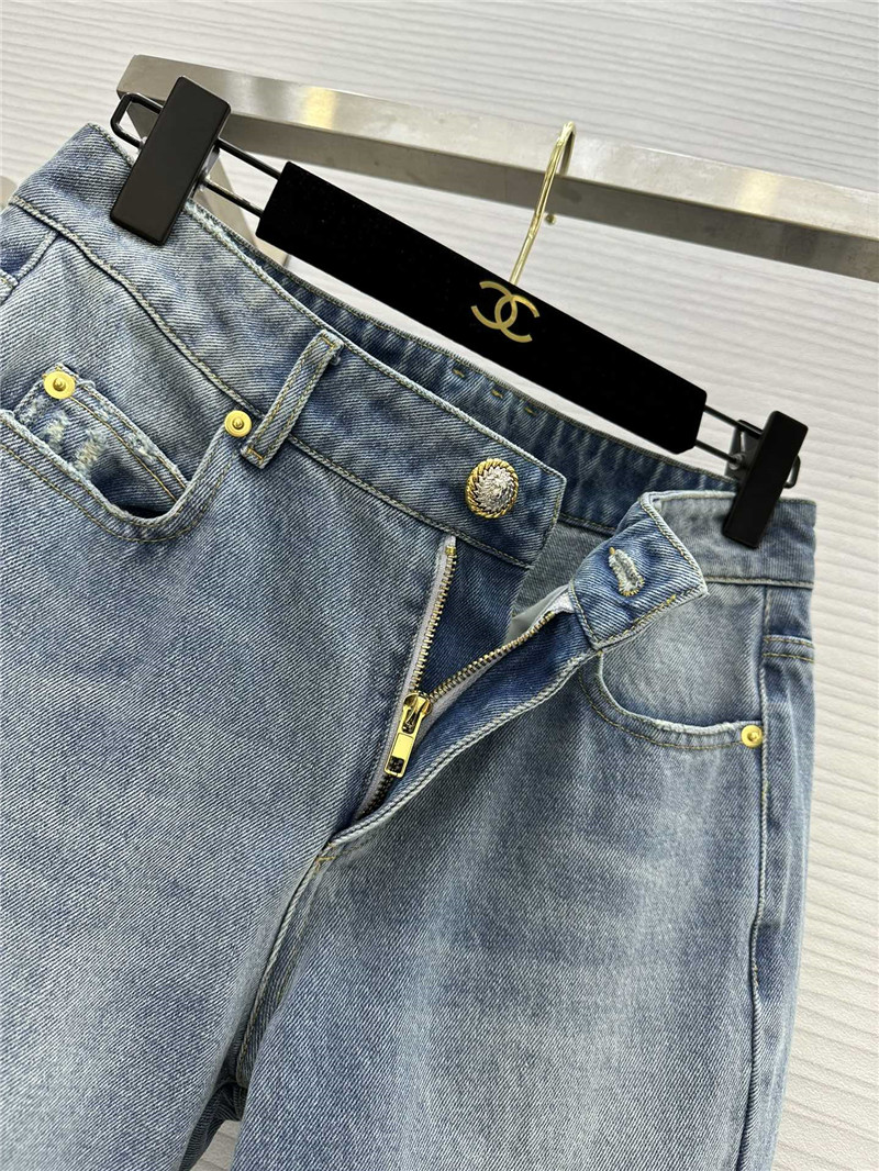 Balmain frayed hem ripped jeans replica clothes