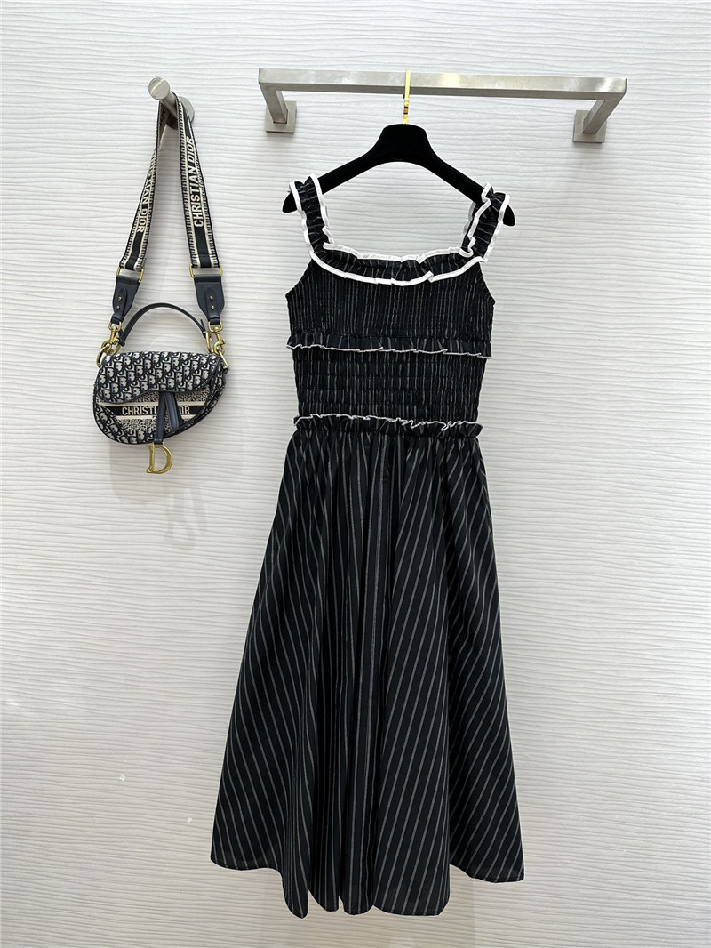 D10r striped suspender dress replicas clothes
