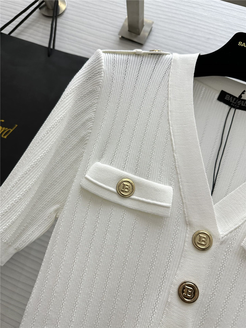 Balmain gold button short sleeve replica d&g clothing