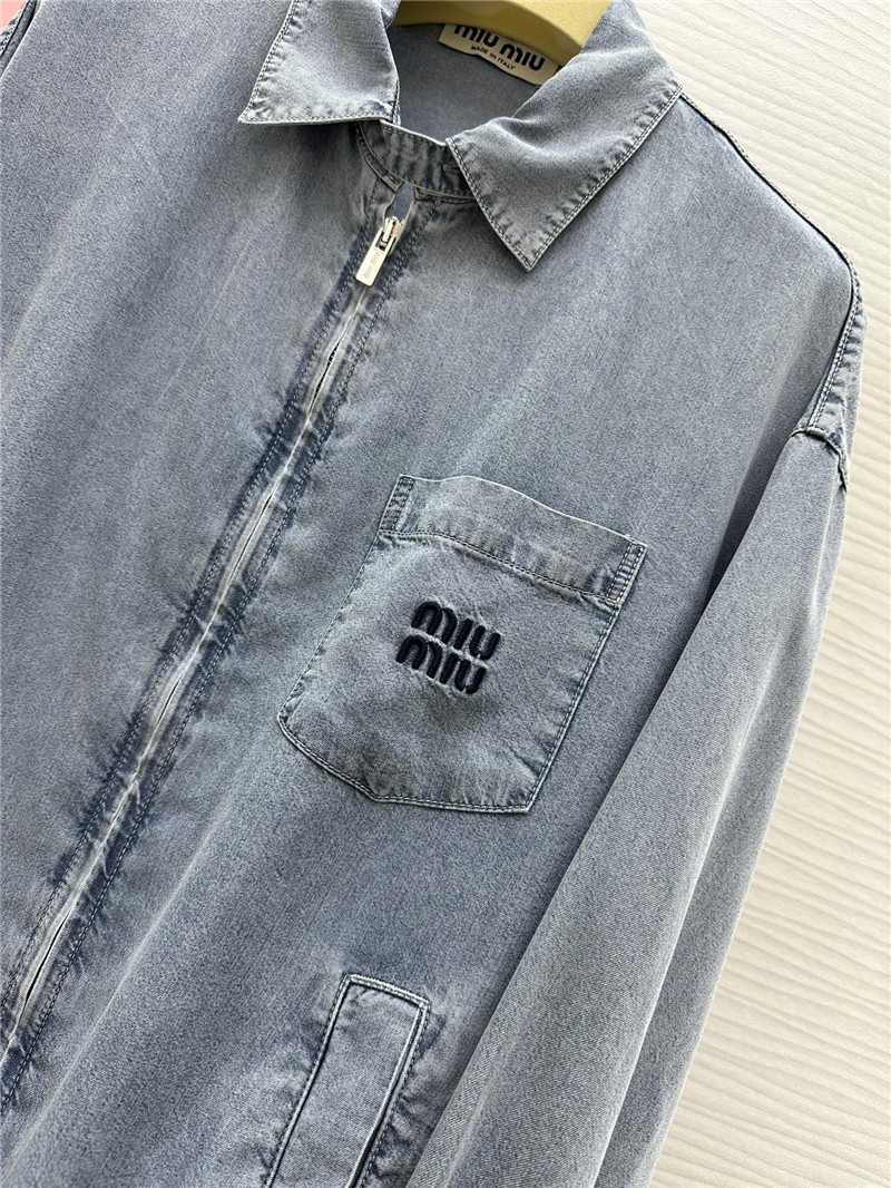 M1um1u oversized denim jacket replica d&g clothing