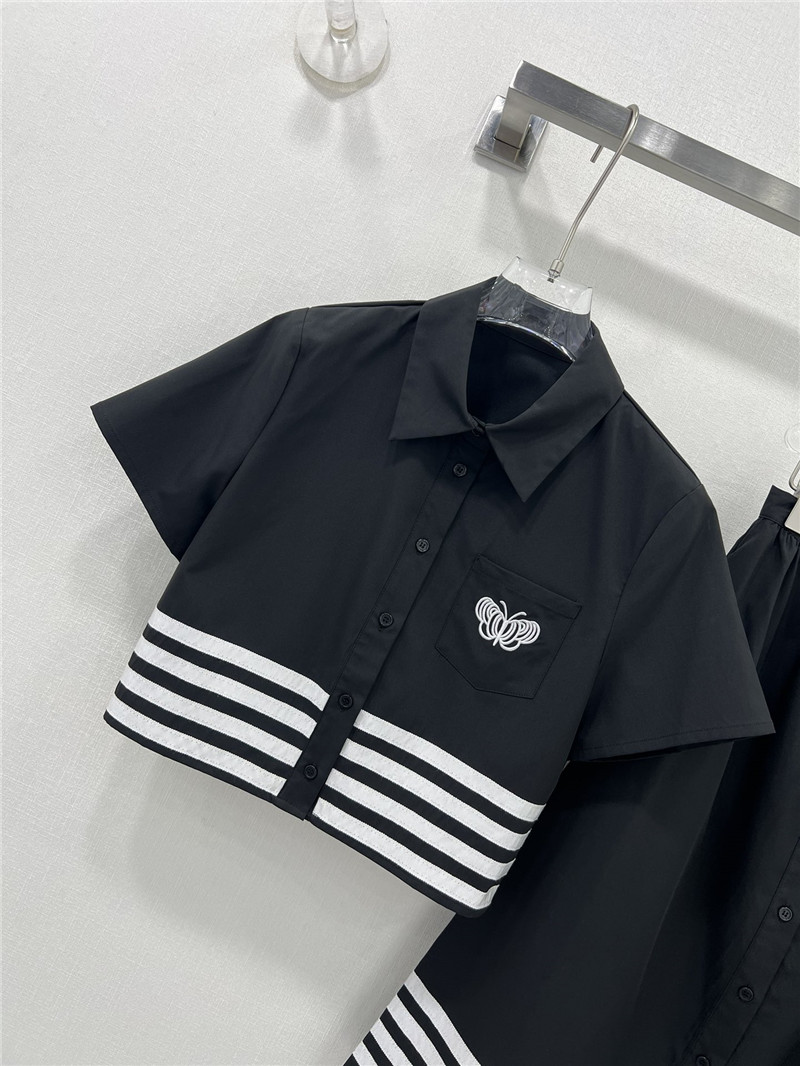 D10r black and white contrast webbing suit replica clothing