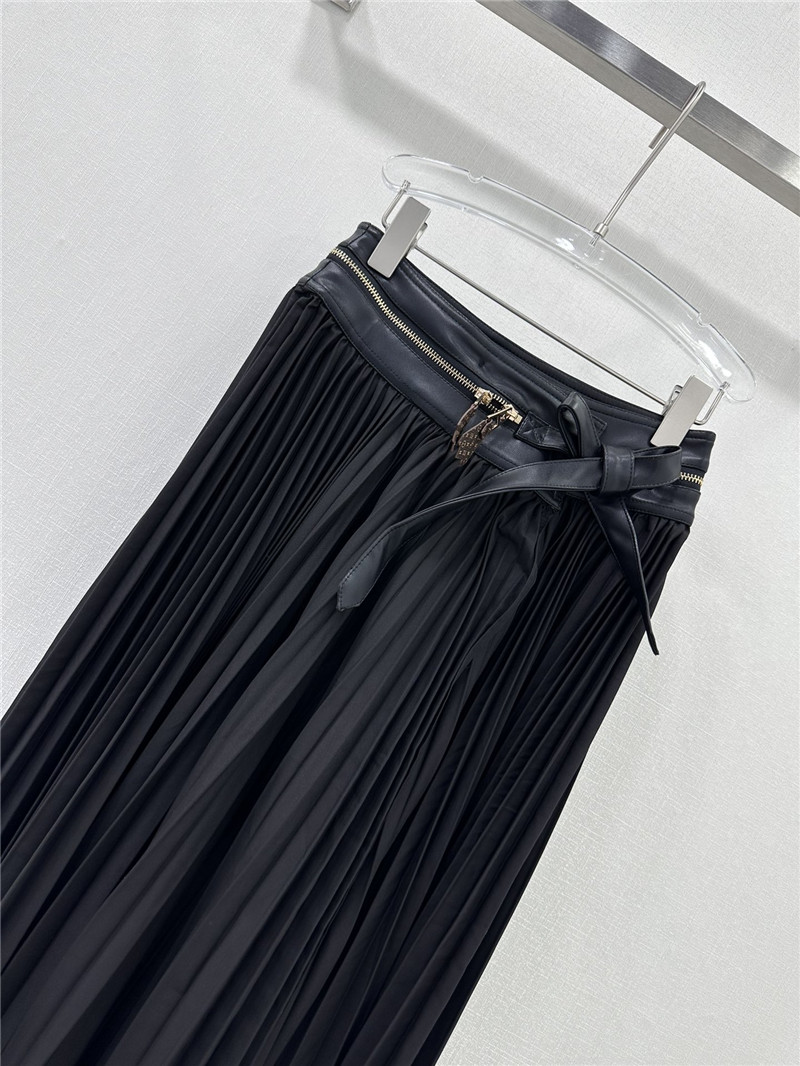 l0vis Vvtt0n lv patchwork leather long skirt replica clothing sites