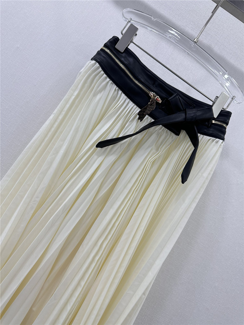 l0vis Vvtt0n lv patchwork leather long skirt replica clothing sites