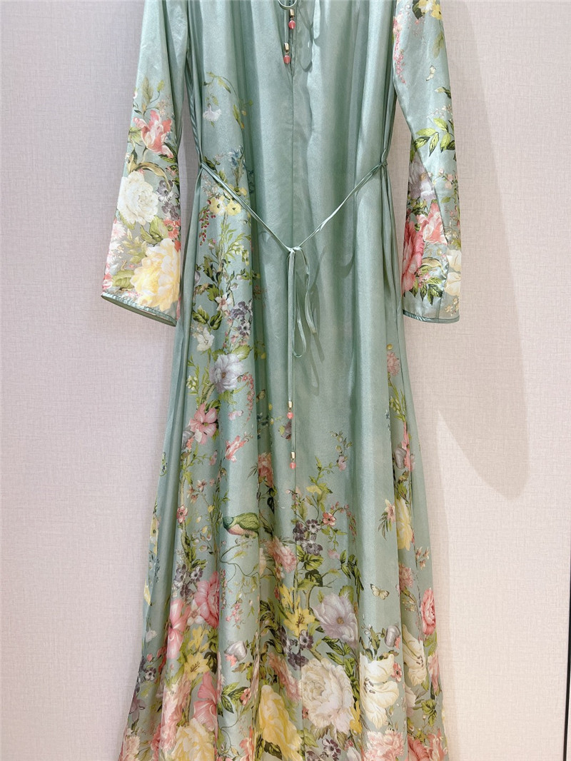 zimm fixed print silk dress cheap replica designer clothes
