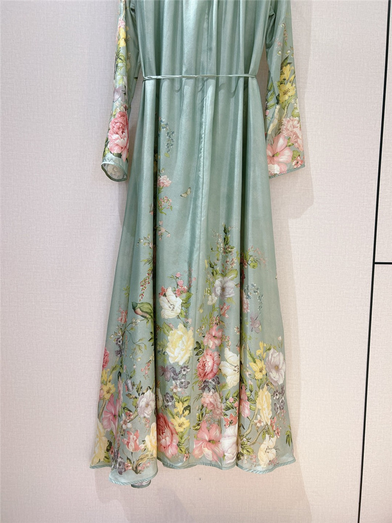 zimm fixed print silk dress cheap replica designer clothes