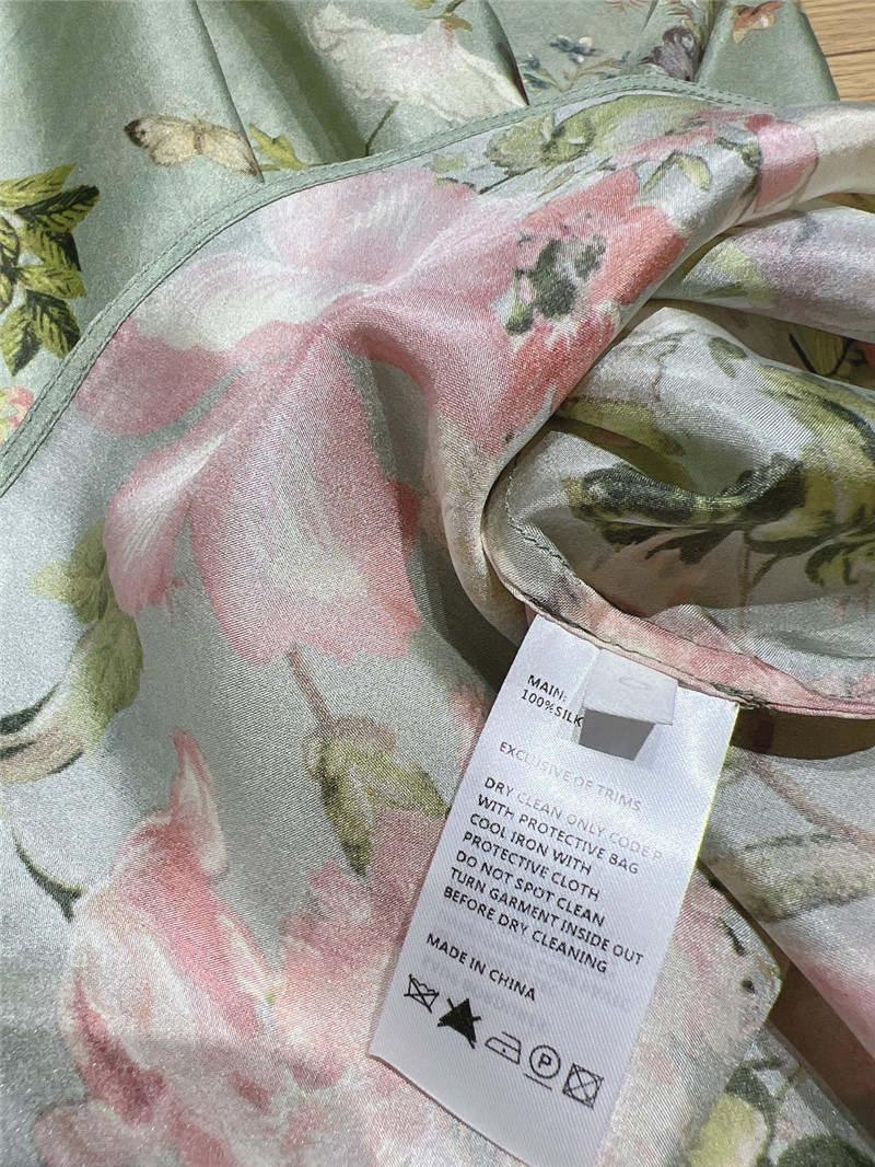 zimm fixed print silk dress cheap replica designer clothes