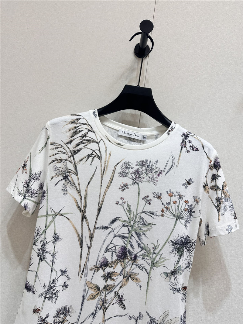 D10r floral print slim fit short-sleeved t-shirt