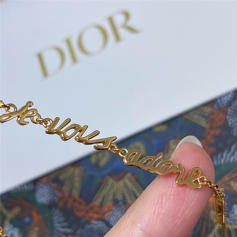 D10r red heart letter bracelet/necklace