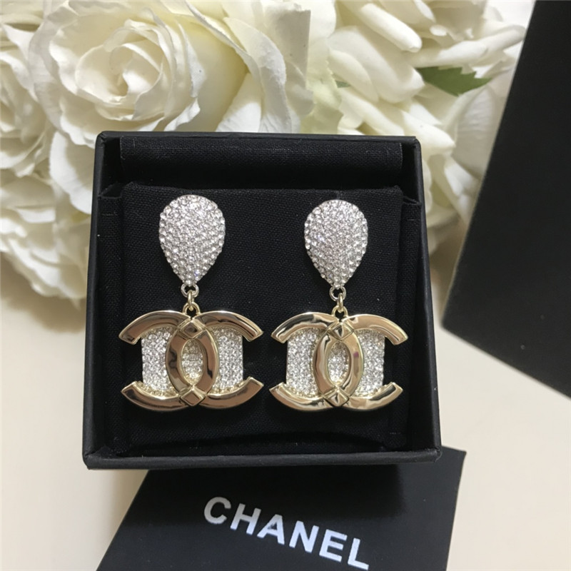 Ch**el water drop cc earrings