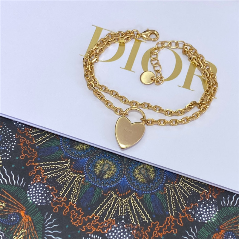 d10r D1am0nd heart lock bracelet