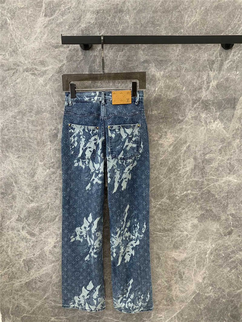 l0vis Vvtt0n lv letter floral straight jeans replicas clothes