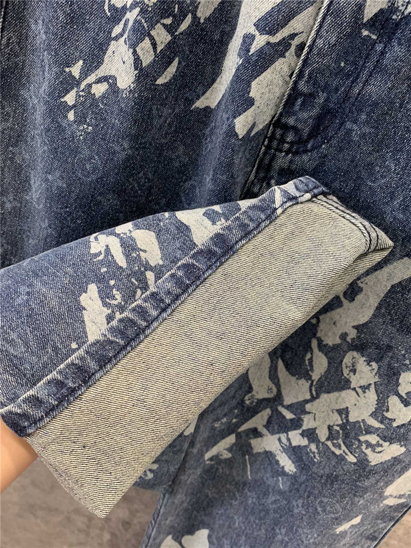 l0vis Vvtt0n lv letter floral straight jeans replicas clothes