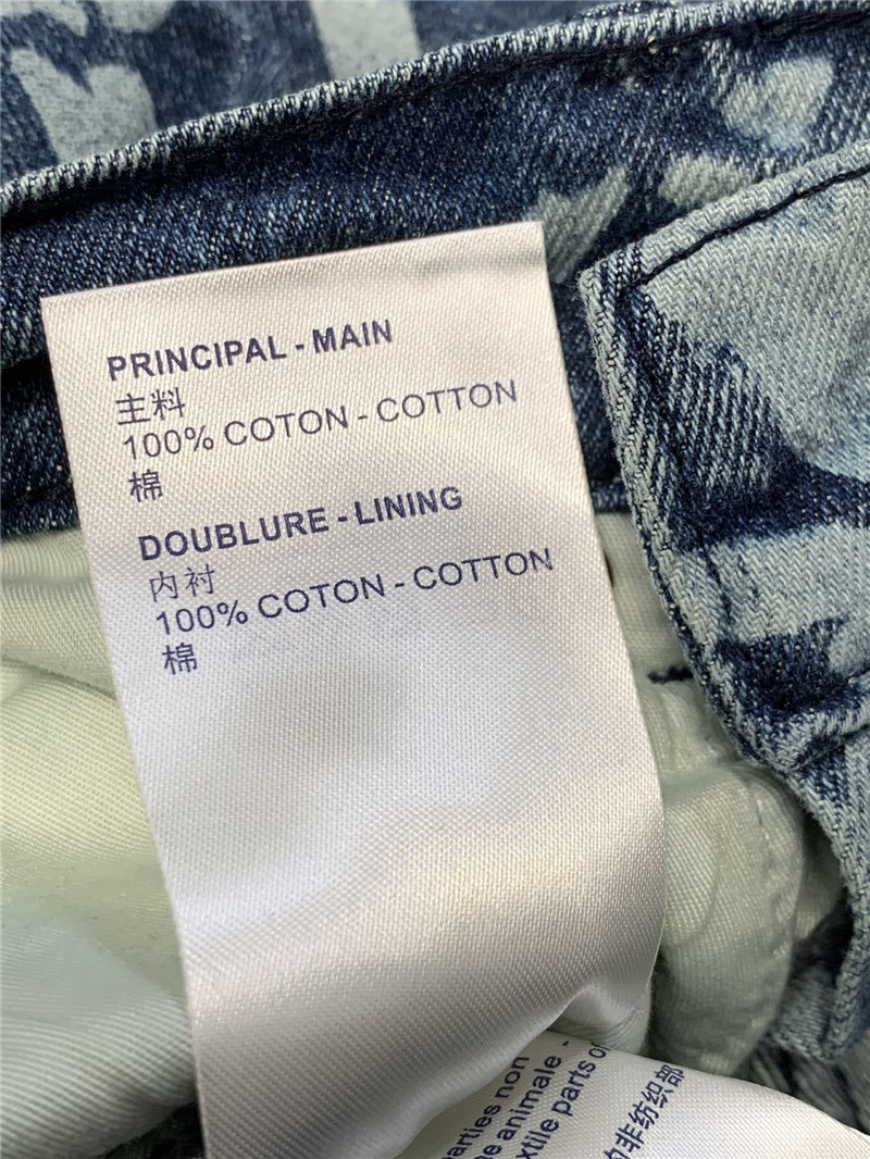 l0vis Vvtt0n lv letter floral straight jeans replicas clothes