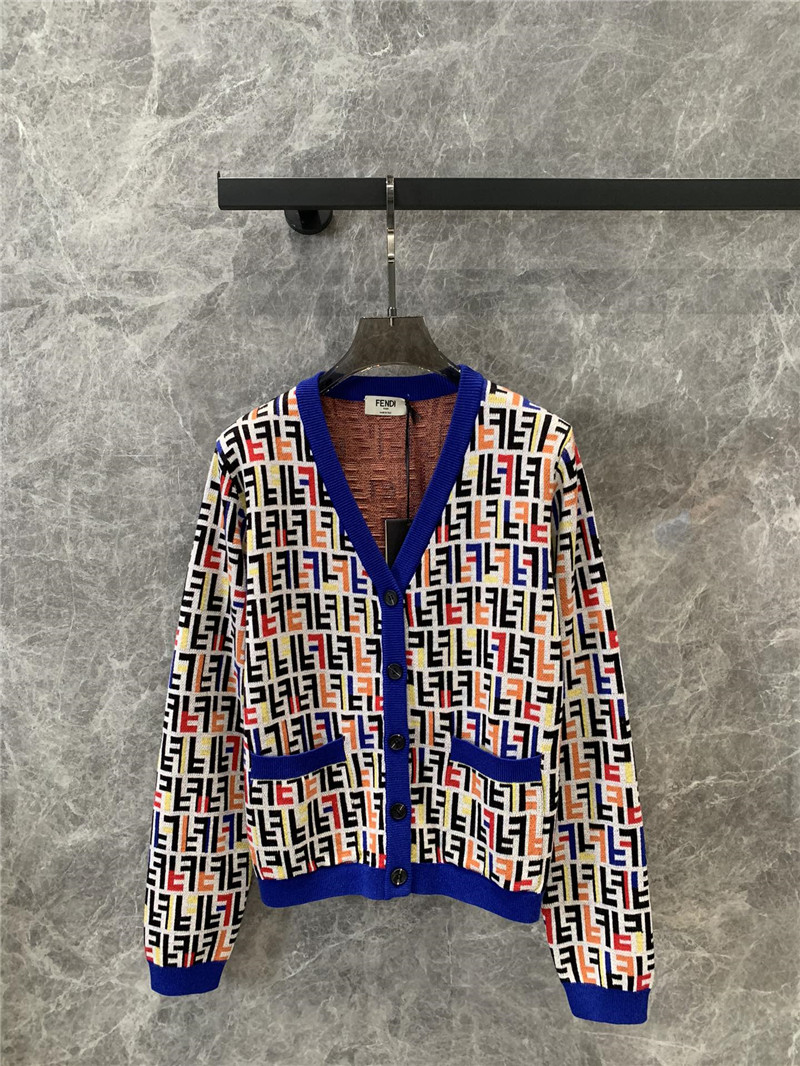 F**di knitted v-neck cardigan replicas clothes