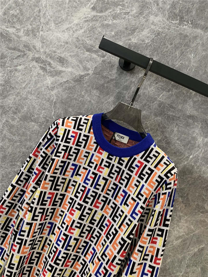 F**di letter knitted long sleeve sweater replica d&g clothing
