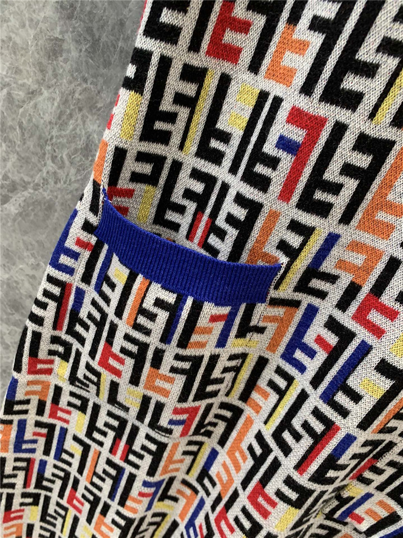 F**di letter knitted short-sleeved dress replica clothing sites