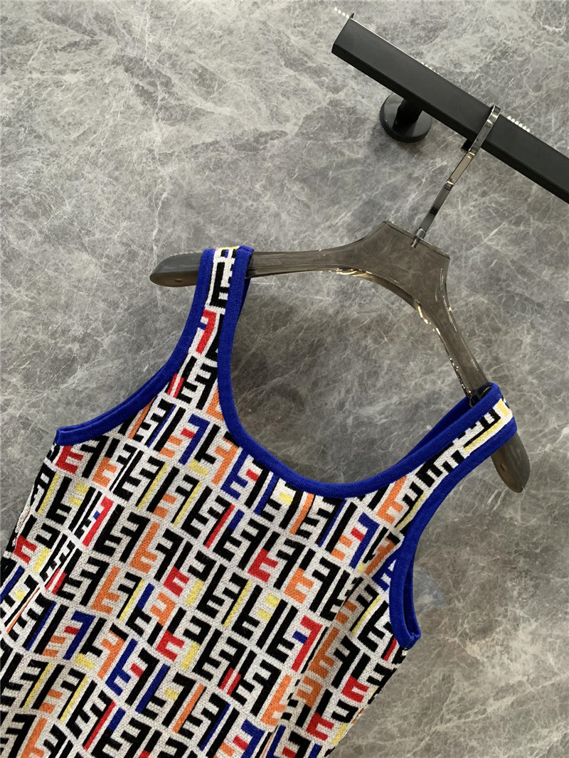 F**di letter knitted vest replica designer clothes