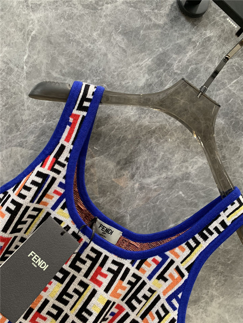 F**di letter knitted vest replica designer clothes