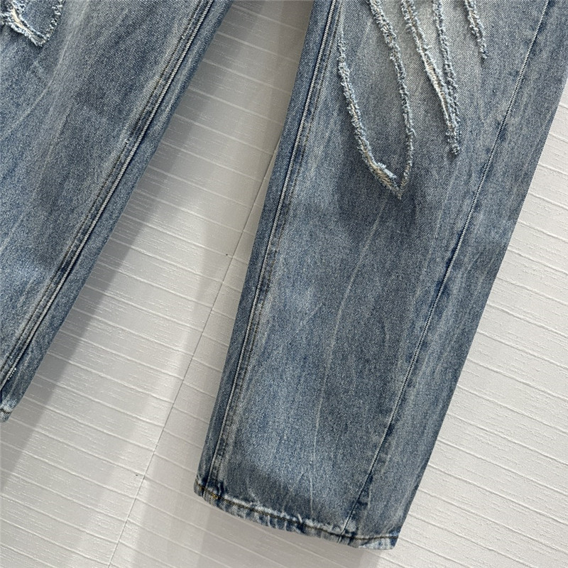 A1exa*der wang brushed logo straight jeans replica d&g clothing