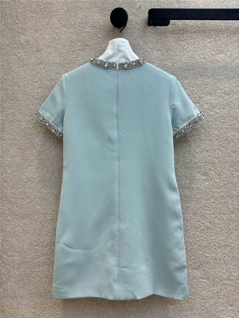 Va1e*ntin0 bow french short sleeve dress replica clothing