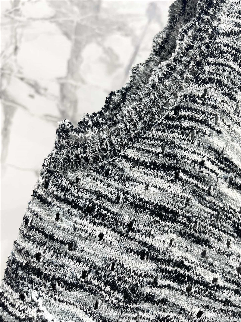 Ch**el colorful yarn lace hollow knitted vest replicas clothes