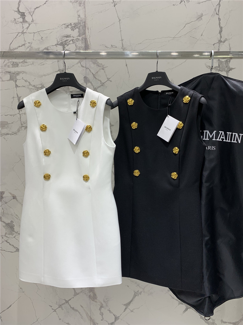 Balmain floral sleeveless dress replica d&g clothing