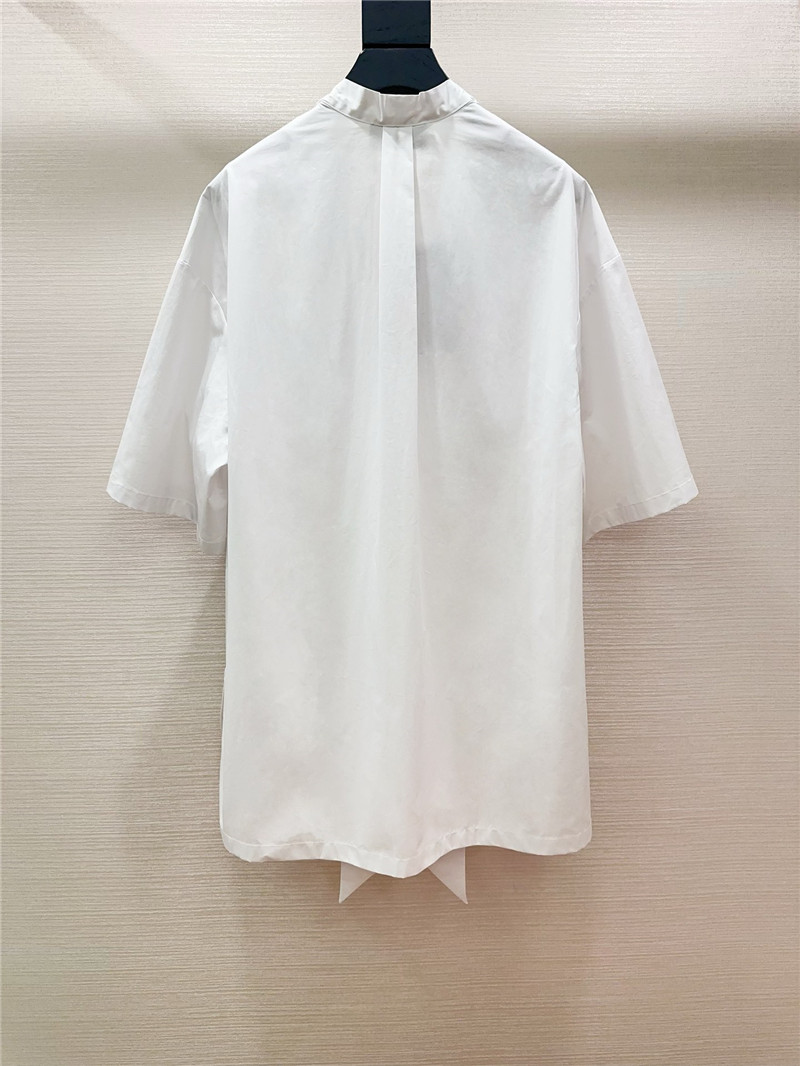 Gvc*1 v-neck ribbon white shirt dress replica designer clothes