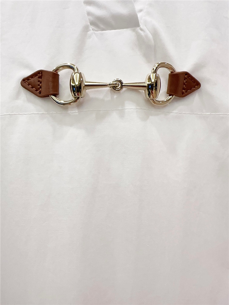 Gvc*1 v-neck ribbon white shirt dress replica designer clothes