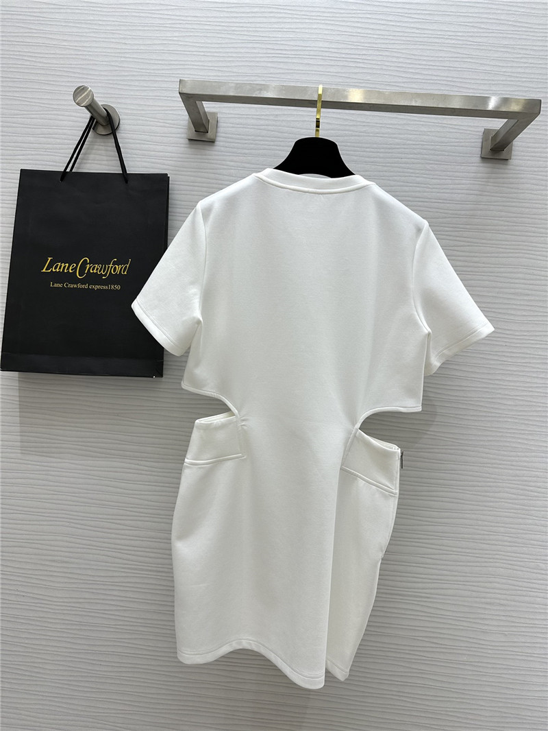 M1um1u bow waist short sleeve dress replica d&g clothing