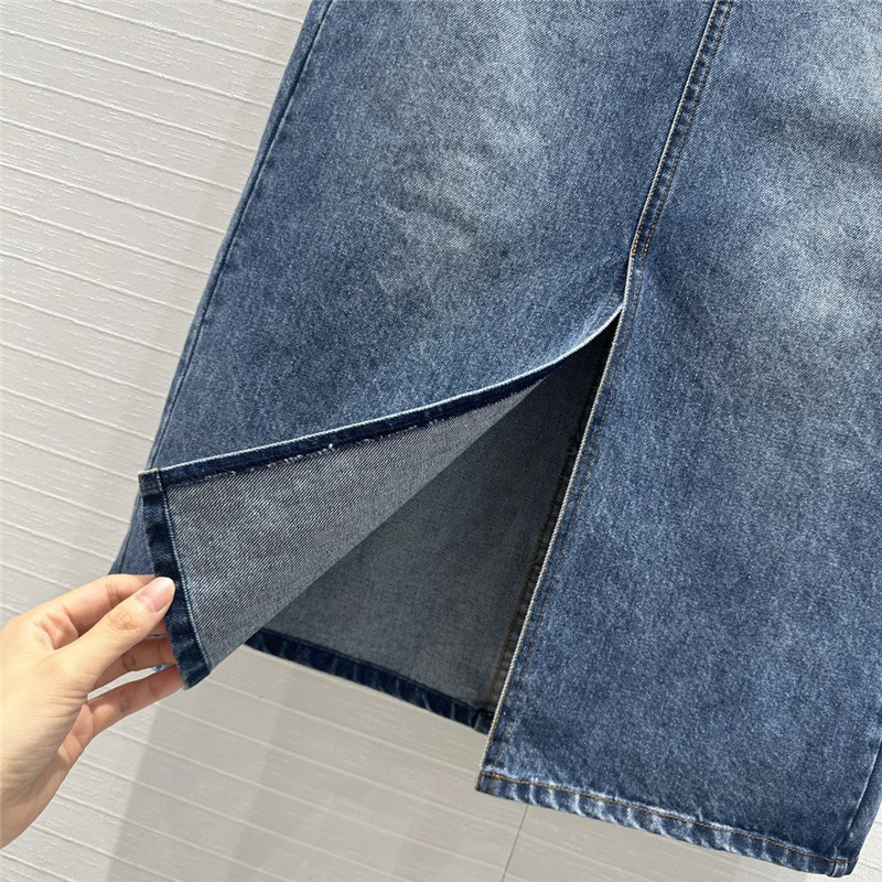 Ce1i*e slit design denim skirt replica designer clothes