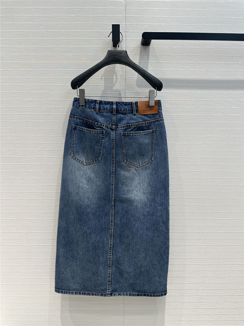 Ce1i*e slit design denim skirt replica designer clothes