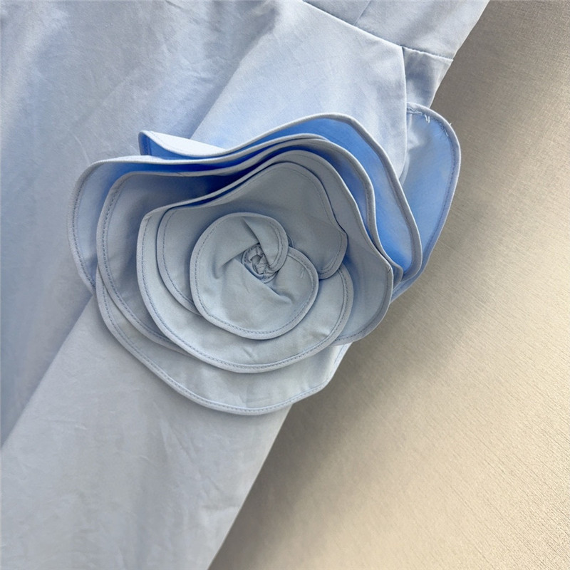 Va1e*ntin0 3d flower decoration lapel dress replica clothes