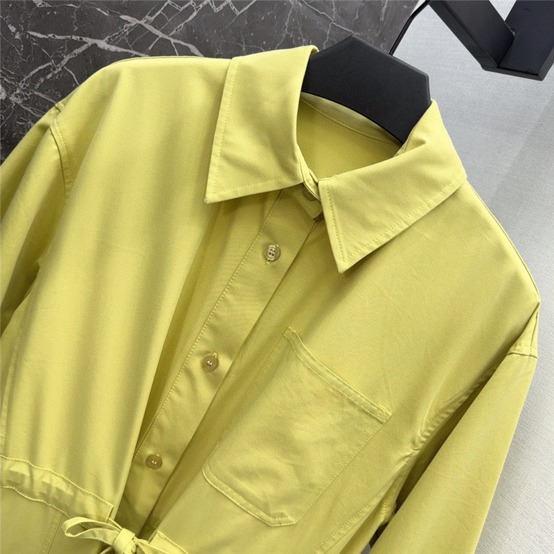 H**me5 yellow cotton midi shirt dress