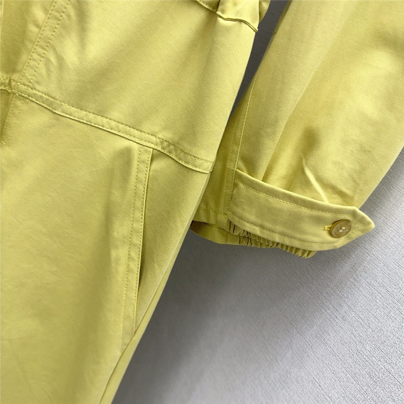 H**me5 yellow cotton midi shirt dress