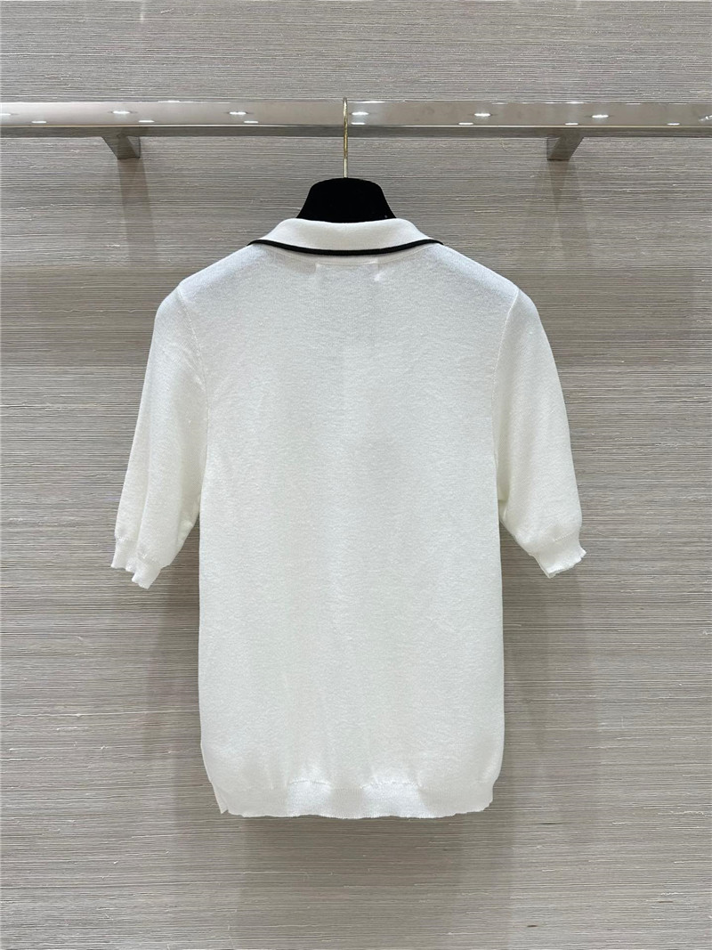 Va1e*ntin0 lace collar knit short sleeve