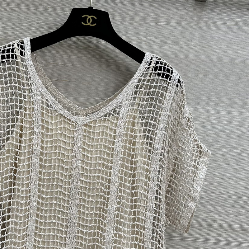 BC hand hook sequined V-neck top replica d&g clothing