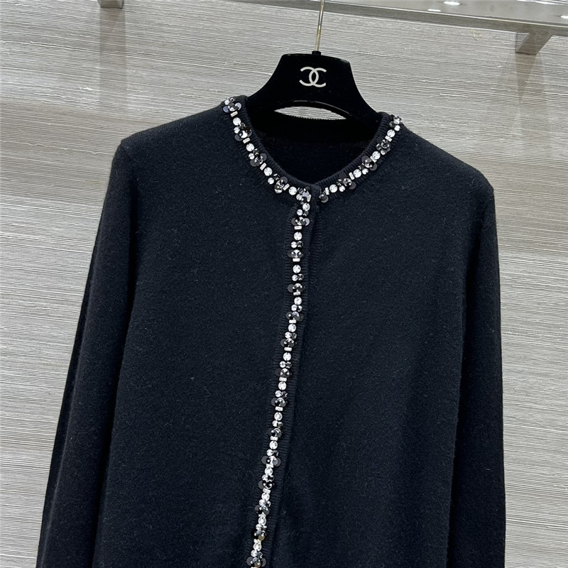 Va1e*ntin0 rhinestone collar design small cardigan replica clothes