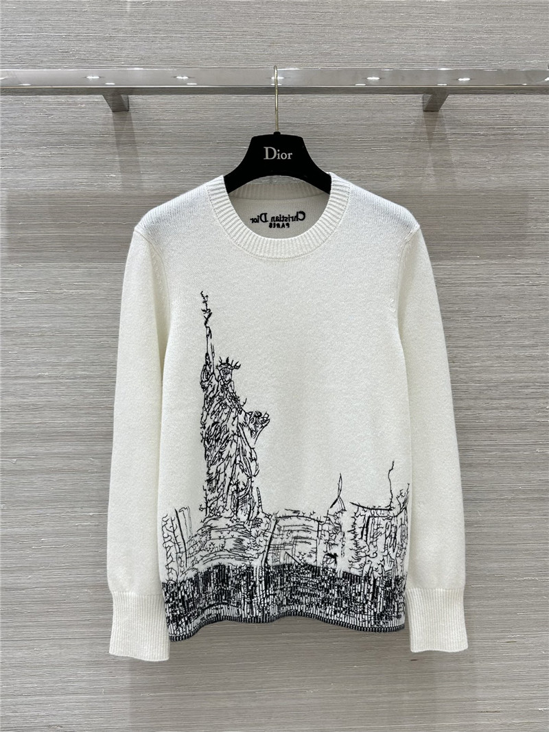D10r embroidered cashmere sweater replica clothes