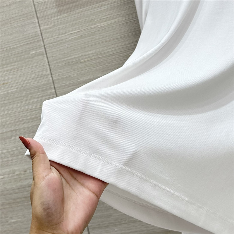 L0ew* white cotton long-sleeved shirt