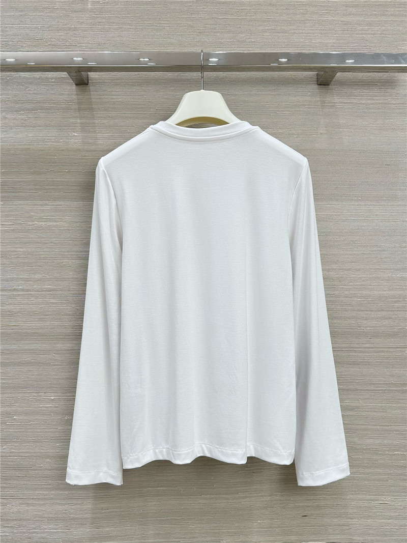 L0ew* white cotton long-sleeved shirt