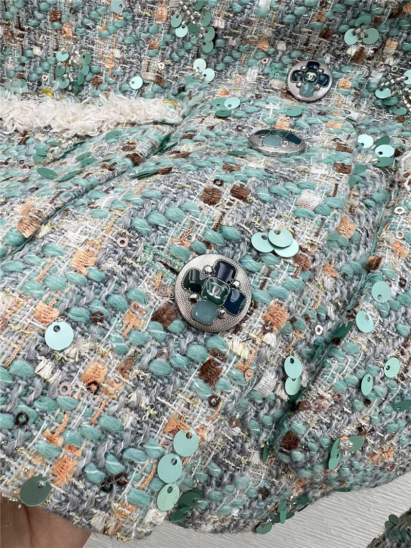 Ch**el sequined braided coat replica d&g clothing